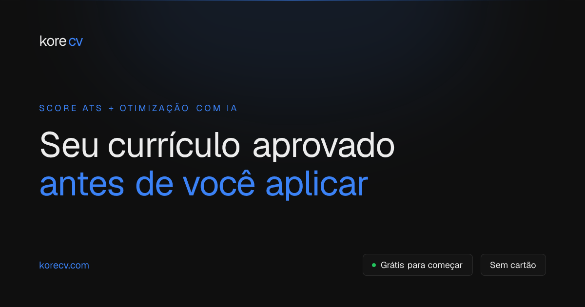 Logo korecv | Score ATS e Otimização de Currículo com IA