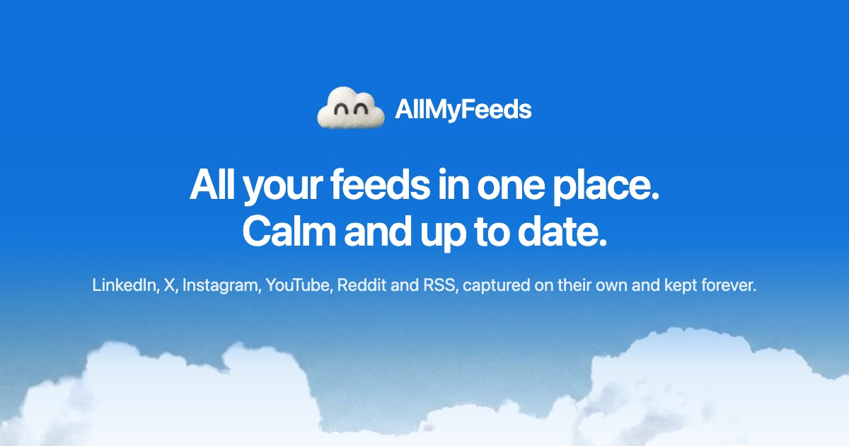 Logo AllMyFeeds: All your feeds in one place